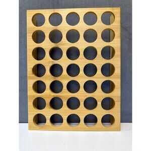 K-Cup Drawer Insert Holder Wooden Bamboo Holds 35 Cups Measures 11.75”x15.25”